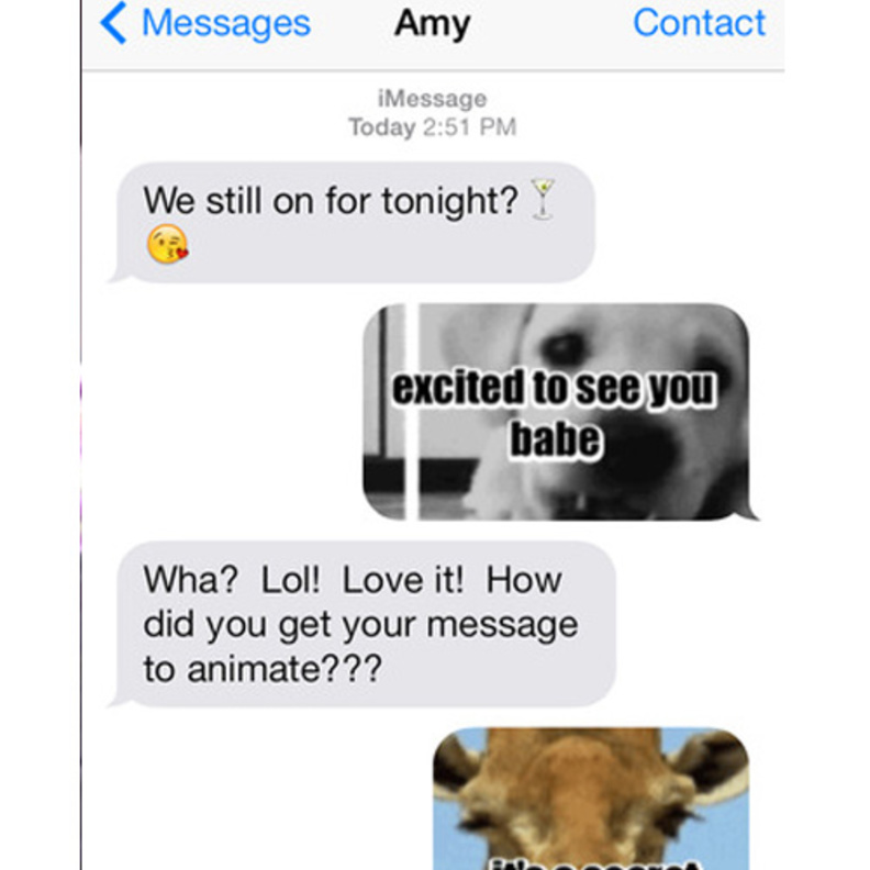 تواصلي مع اصدقائك برسالة ملفتة على طريقة صور GIF مع امكانية الكتابة عليها