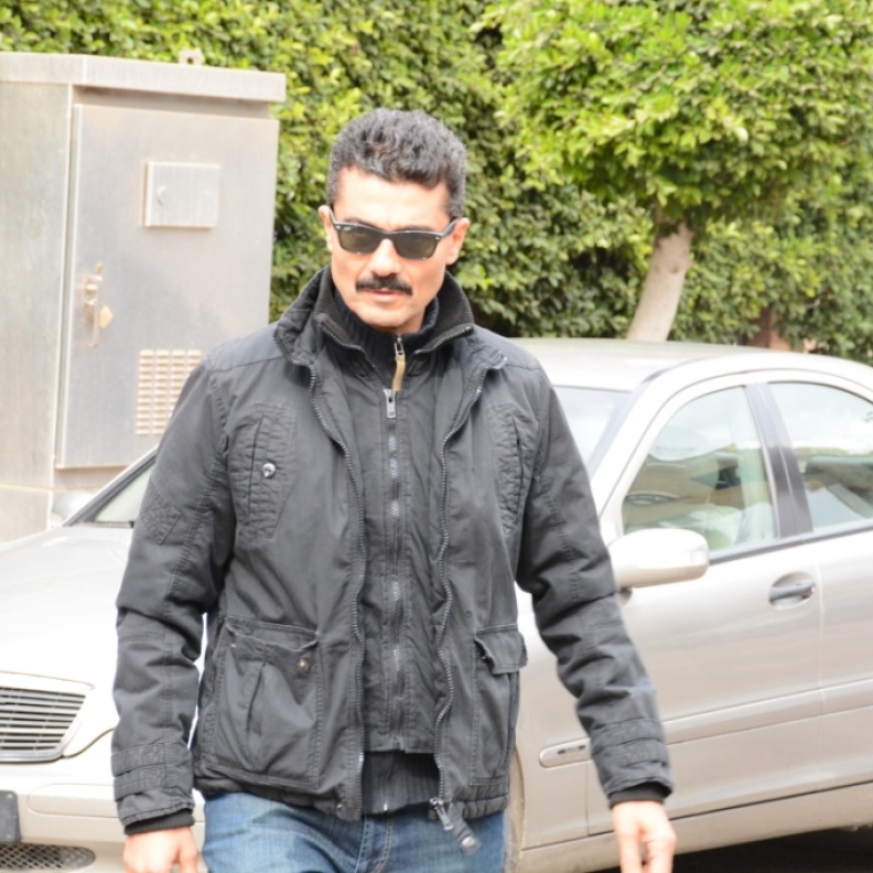 خالد النبوي في جنازة سيد حجاب