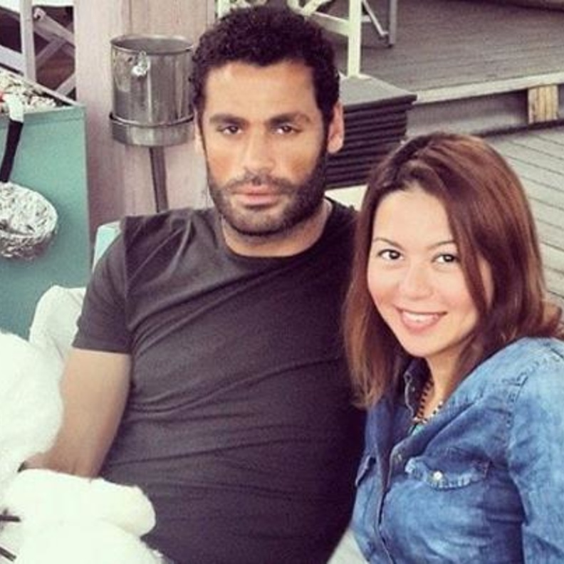 لقاء الخميسى وزوجها 