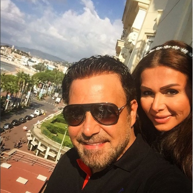 عاصي الحلاني وزوجته