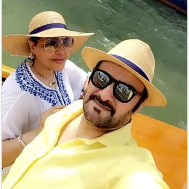 أحلام مع زوجها