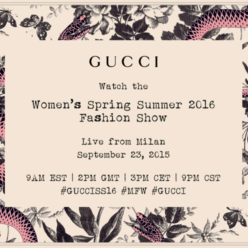 بث مباشر - عرض أزياء Gucci ربيع صيف  2016 