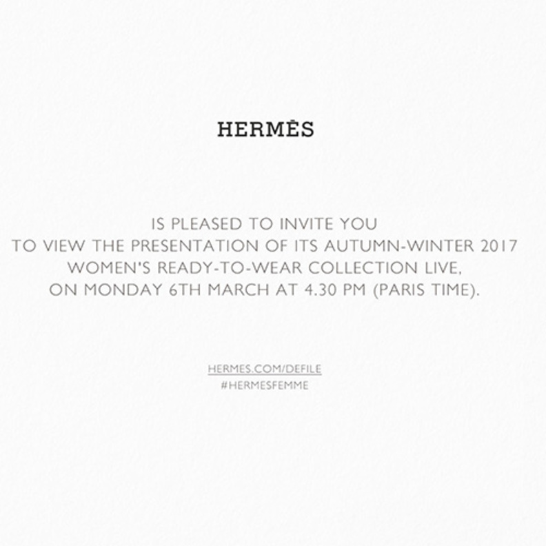 بث مباشر من باريس لعرض أزياء Hermès