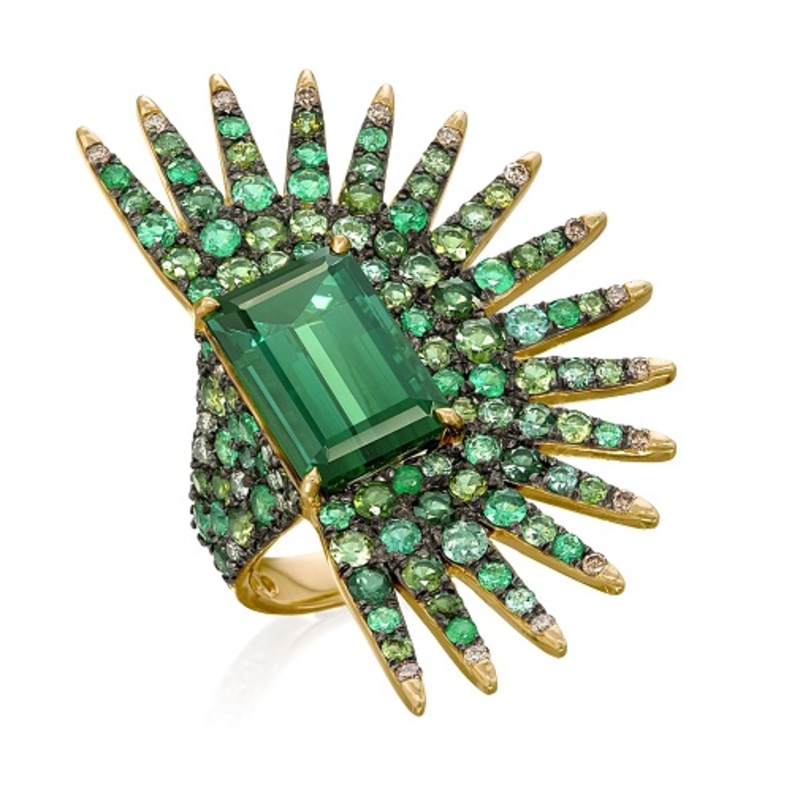 خاتم مزين بـ احجار تورمالين من تصميم Palmeira