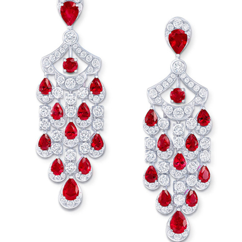 أقراط غراف ياقوت وماس