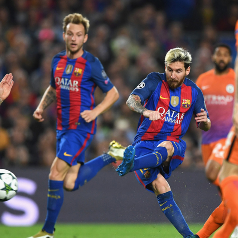 ميسي سجل ثلاثية