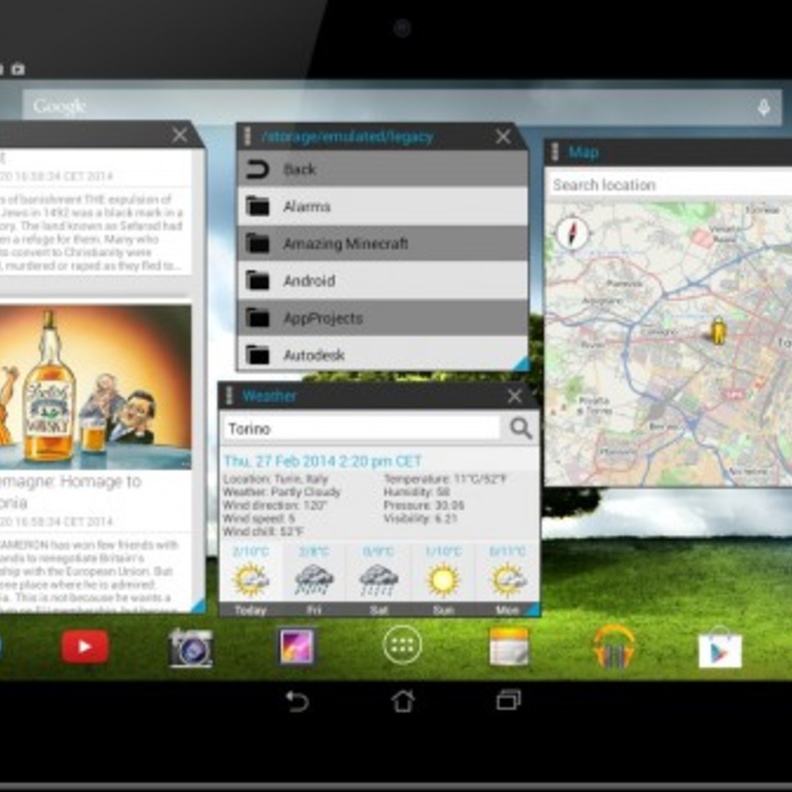 Multitasking لفتح أكثر من تطبيق في نفس الوقت