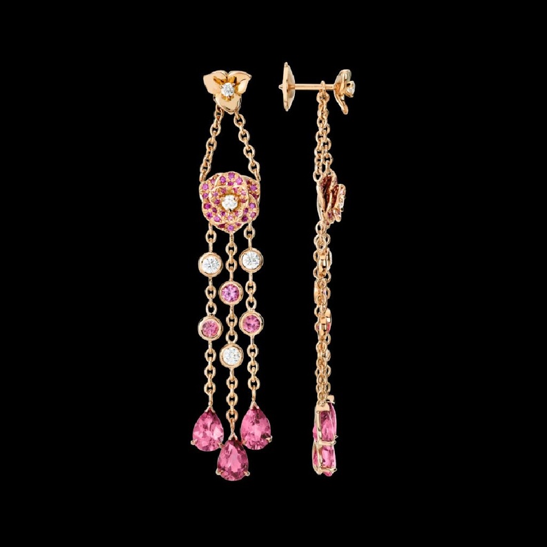 اجمل الاقراط الطويلة المرصعة بالماس من دار بياجيه Piaget