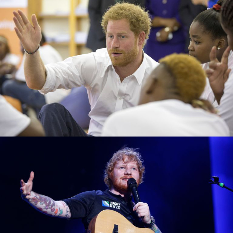 التشابه الكبير بين الأمير هاري و إيد شيران