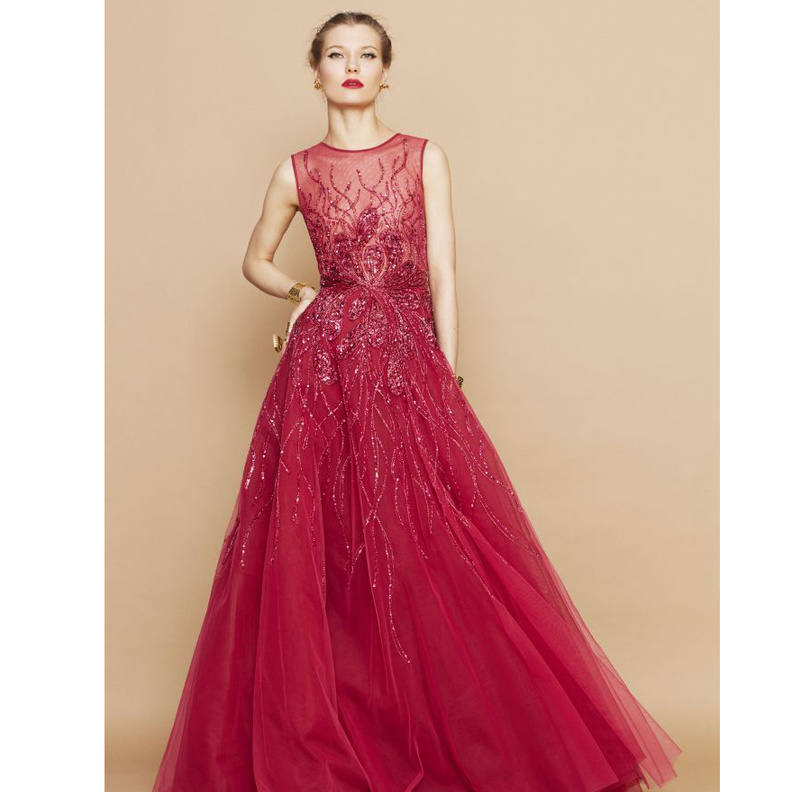 فستان خطوبة من جورج حبيقة باللون الزهري