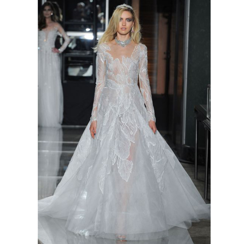 من مجموعة جيني باكهام فستان عرس بالأكمام الطويلة