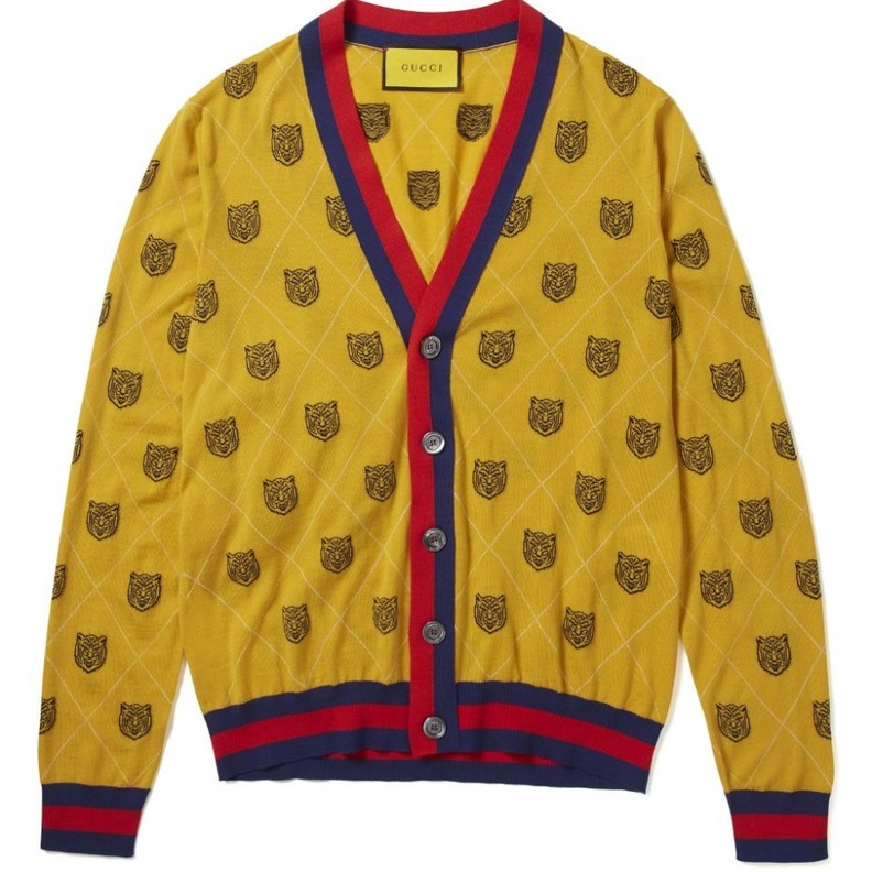 GUCCI GATTO TWIST FACE WATCH WITH RED AND DARK NAVY BRACELET - MR PORTER