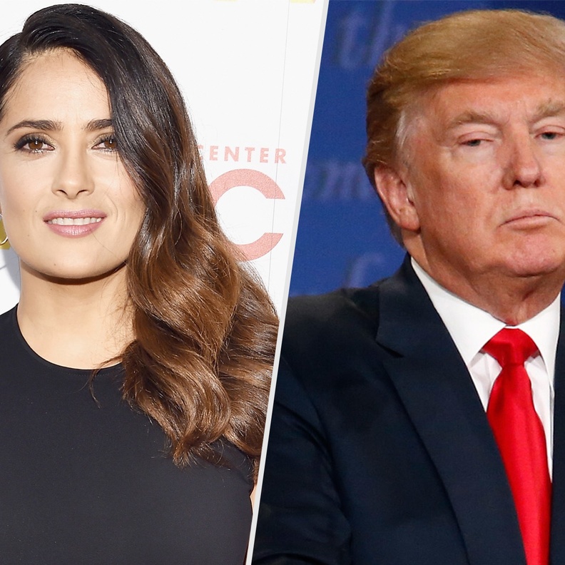 دونالد ترامب وسلمى حايك