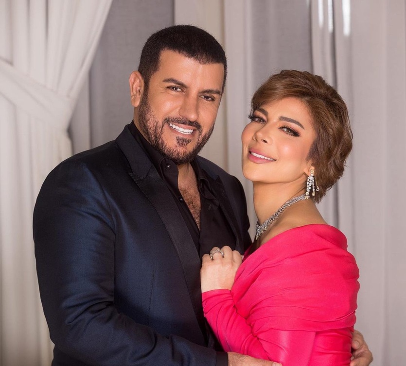 الفنانة أصالة وزوجها فائق حسن