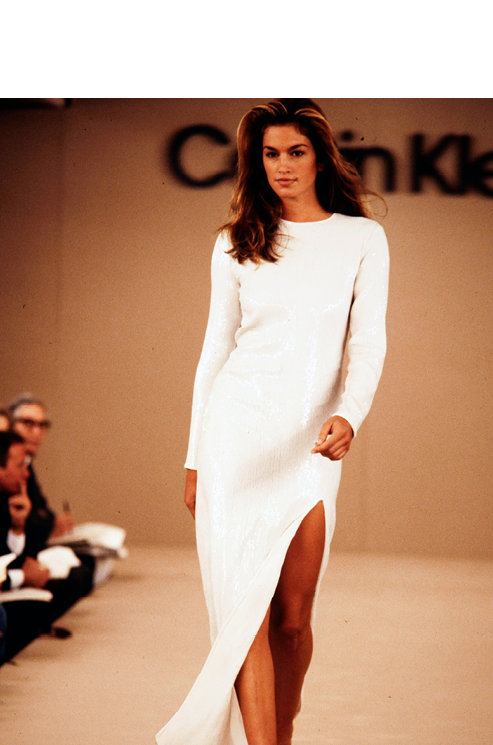 "سيندي كروفورد" Cindy Crawford في عرض أزياء "كالفن كلاين" CALVIN KLEIN 1992
