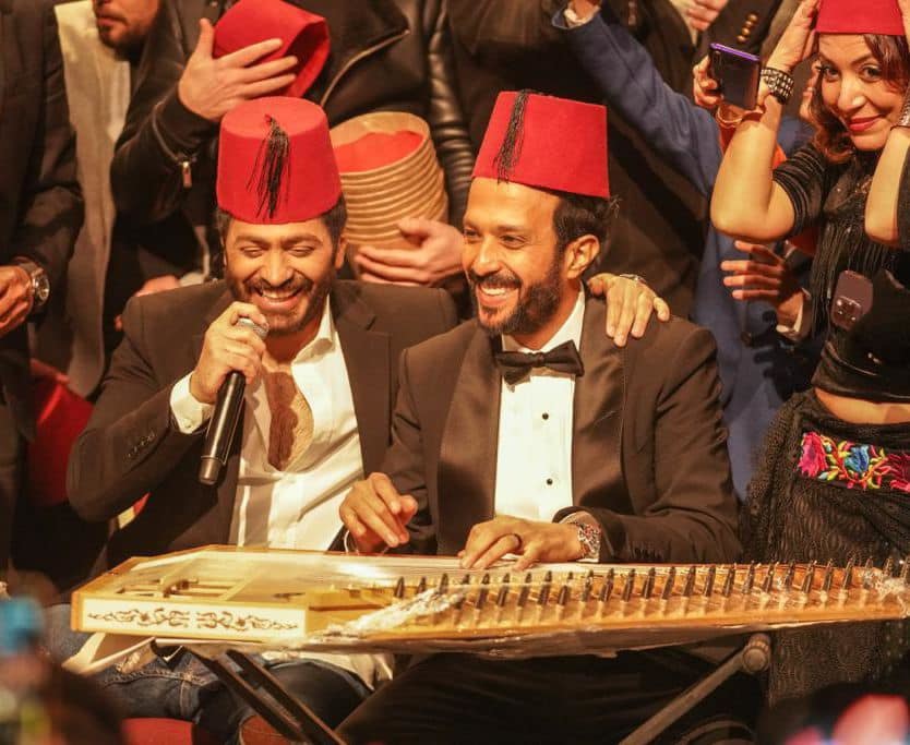 أحمد عصام وتامر حسني في حفل الزفاف