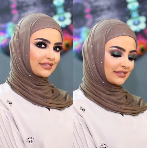 رسمات عيون سموكي ملونة مع سندس القطان