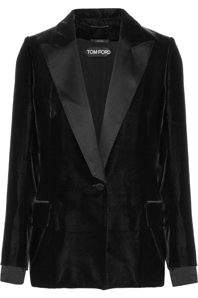 بلايزر ساتان مع المخمل من توم فورد Tom Ford