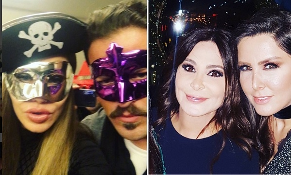 نيكول سابا و اليسا احتفلتا برأس السنة مع احبائهم