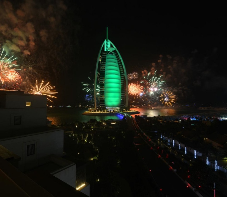 احتفالات برج العرب في دبي