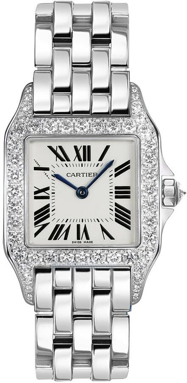 تصميم ساعة كلاسيكية من البلاتينيوم مرصعة بالماس من Cartier