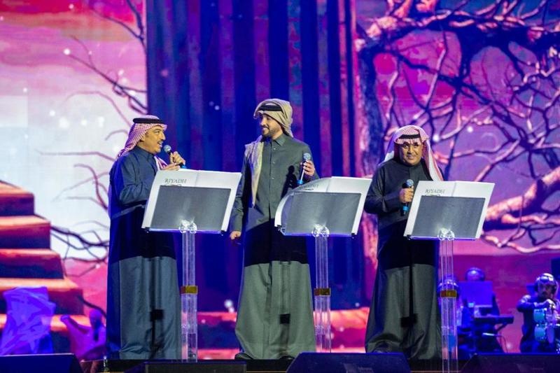 النجوم يطربون الجمهور في ليلة "تريو الرياض"