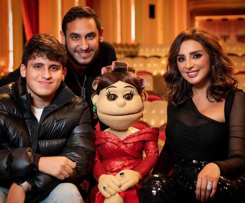 أنغام مع أبنائها في برنامج  "أبلة فاهيتا"