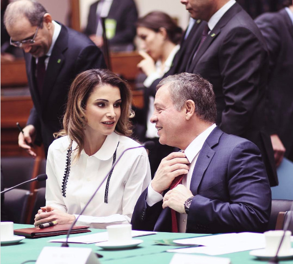 الملكة رانيا وملك الاردن
