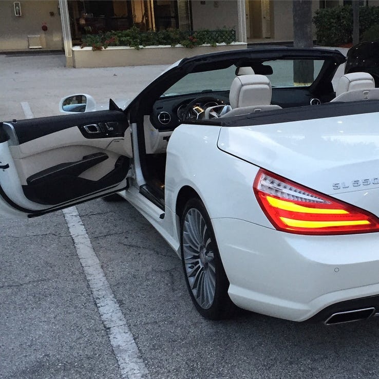 مرسيدس SL550 كوبيه المكشوفة