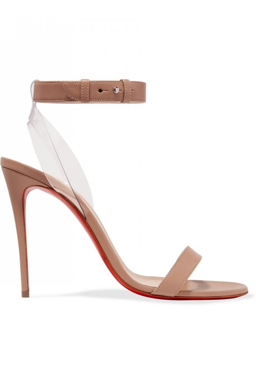 Christian Louboutin صندل من الجلد والبلاستيك من