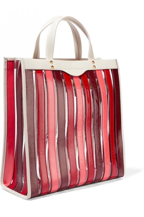  Anya Hindmarch حقيبة يد من الجلد والبلاستيك من