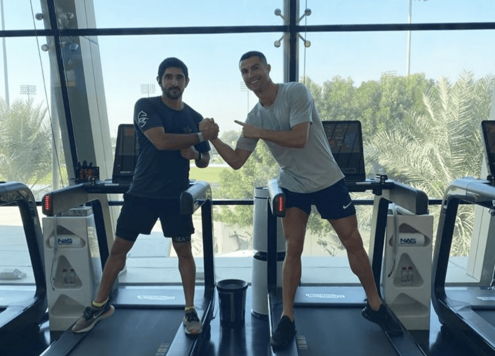 رونالدو مع ولي عهد دبي