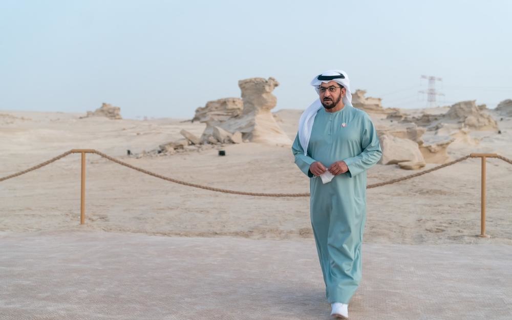 سمو الشيخ حمدان بن زايد آل نهيان ممثل الحاكم في منطقة الظفرة يتفقد المحمية الجديدة