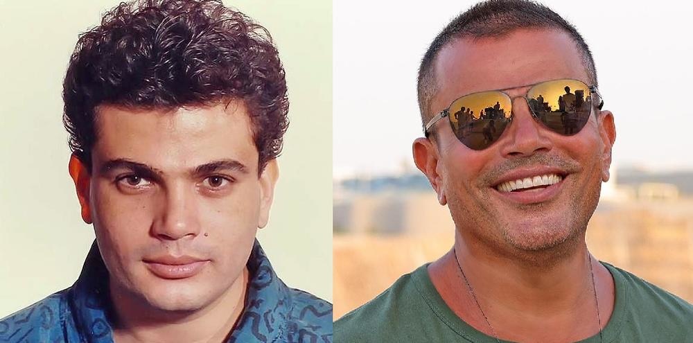 عمرو دياب وملامحه لم تتغير بين الماضي والحاضر 