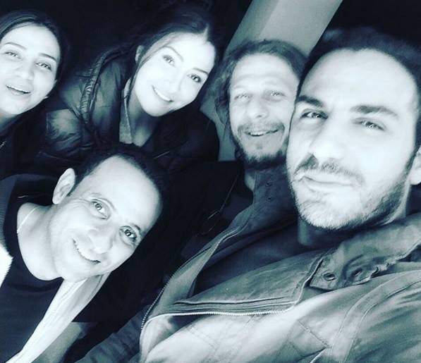 غاده عبد الرازق والمخرج محمد جمعه و المنتجه مها سليم مع مدير التصوير نزار شاكر