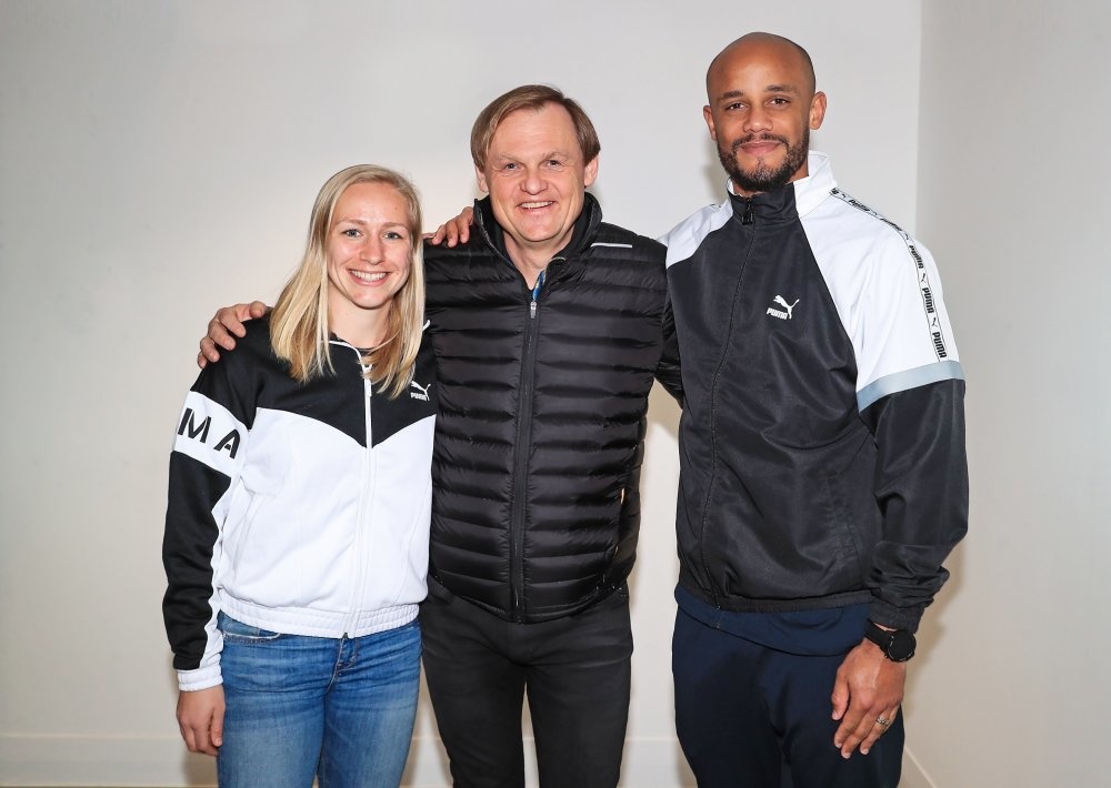 Pauline Bremer, Bjorn Gulden and Vincent Kompany