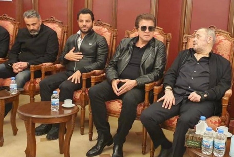 وليد توفيق في عزاء والدة جورج وسوف 