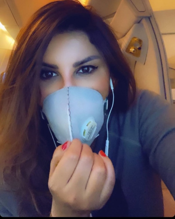شذى حسون بالكمامة
