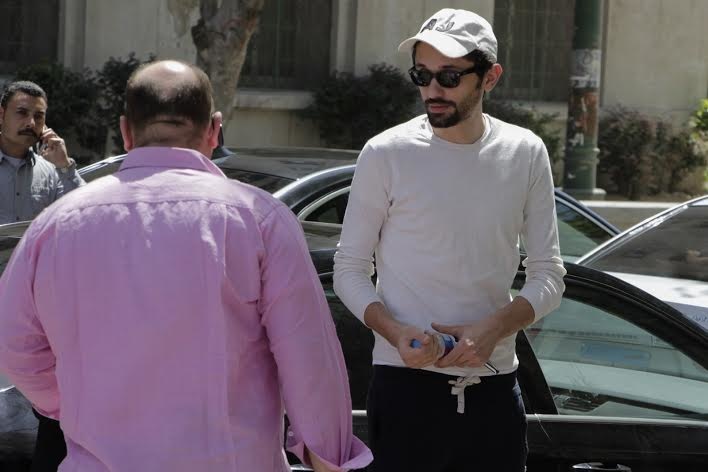 كريم محمود عبد العزيز في جنازة جدته