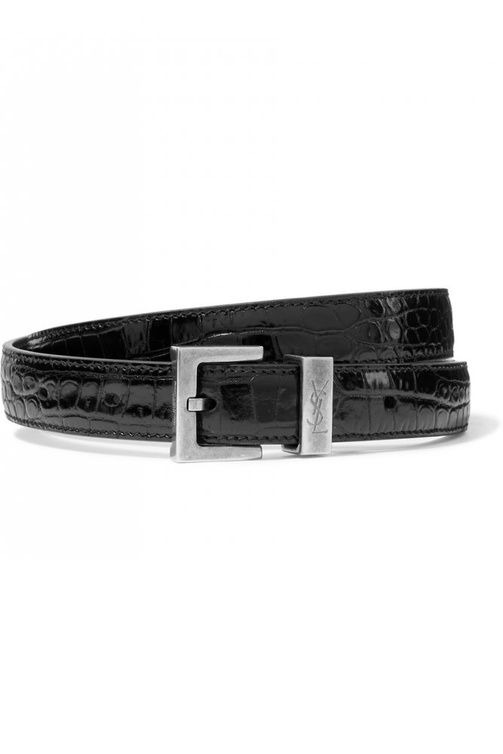 Saint Laurent حزام أسود من