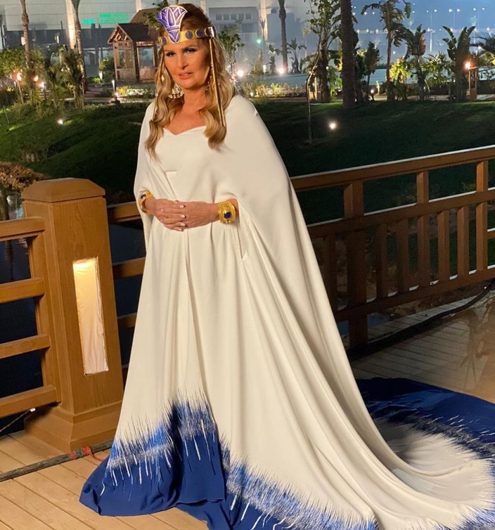 يسرا  في حفل موكب المومياوات الملكية