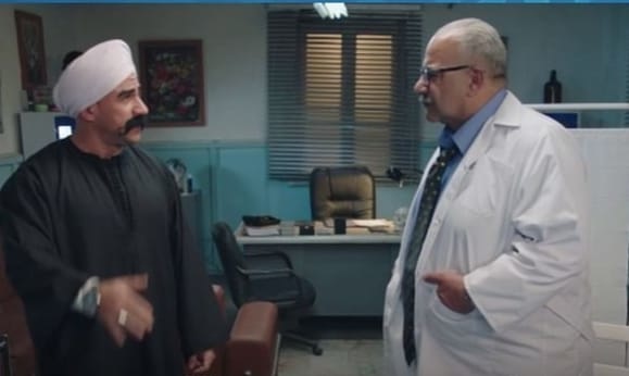 الفنان بيومي فؤاد مع أحمد مكي
