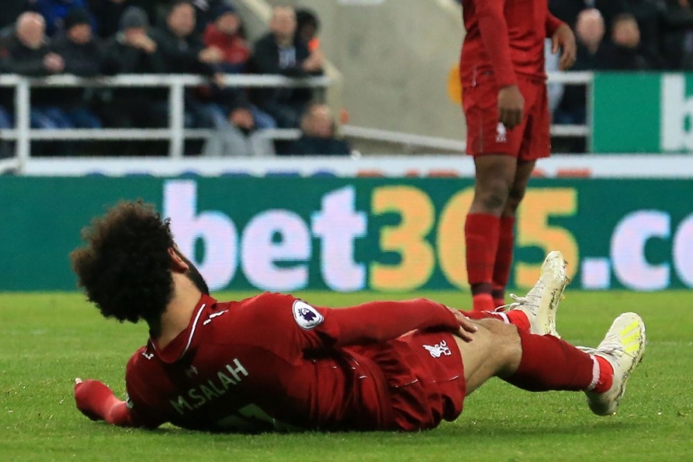  إصابة محمد صلاح أمام نيوكاسل