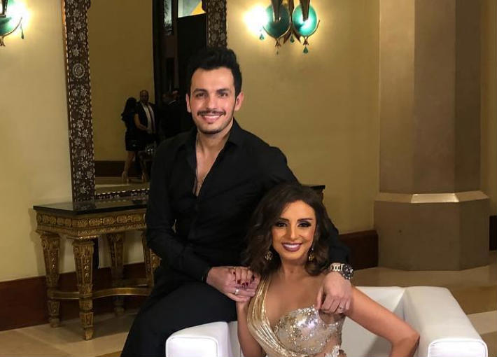 انغام وزوجها احمد ابراهيم 
