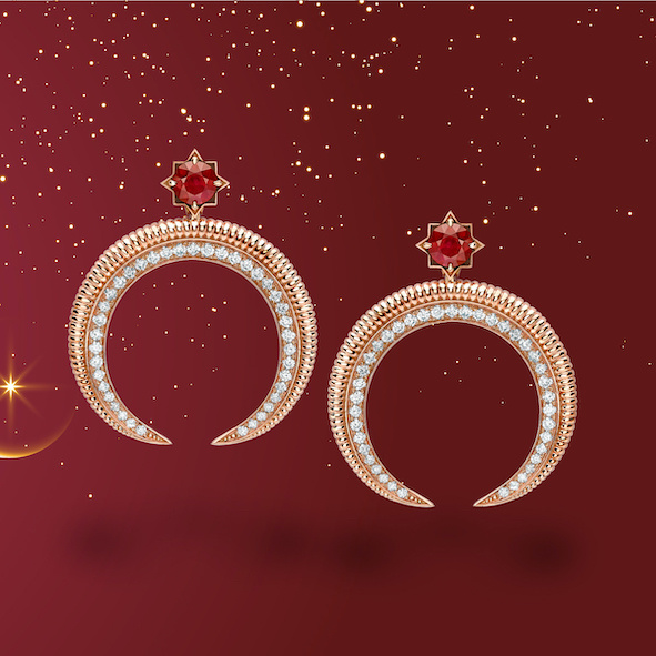 أقراط مجموعة Colours of Love ‘Hilal’ من Fabergé