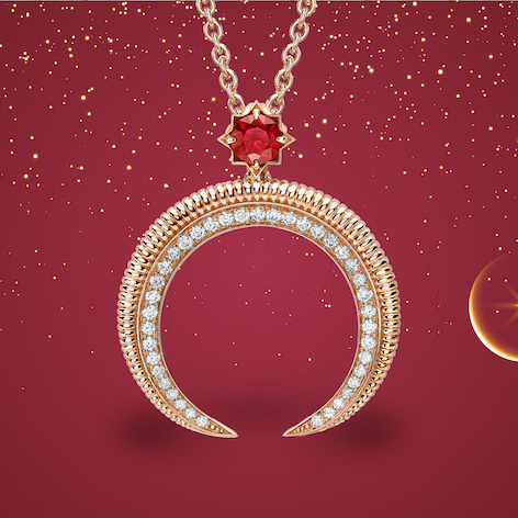 قلادة مجموعة Colours of Love ‘Hilal’ من Fabergé