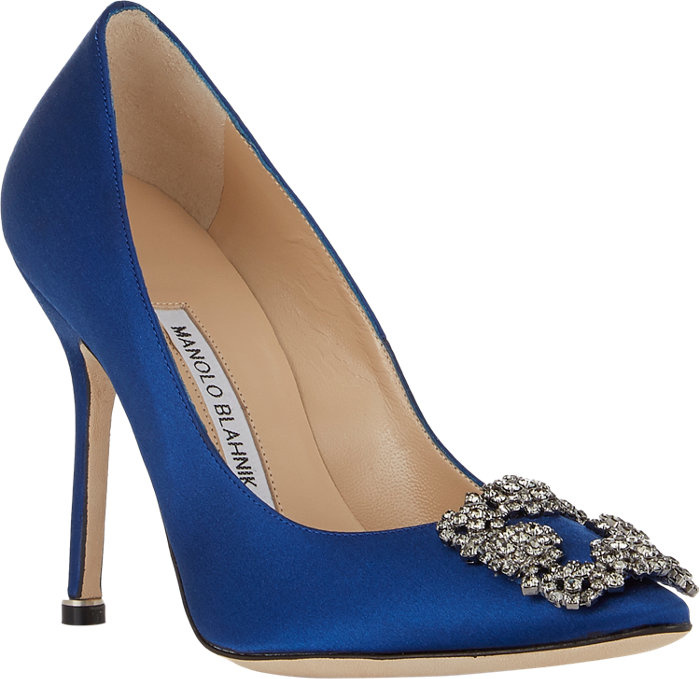 حذاء كعب عالي ازرق من MANOLO BLAHNIK