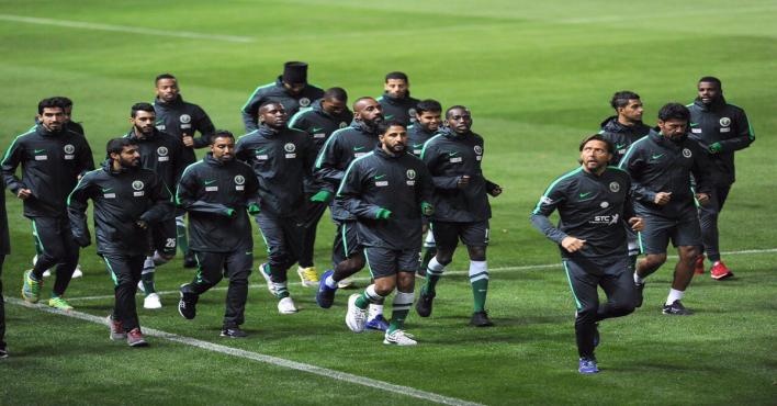 من تدريبات المنتخب السعودي في أستراليا