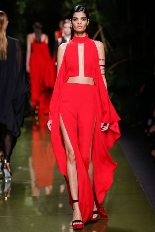 Balmain جمبسوت أحمر من 