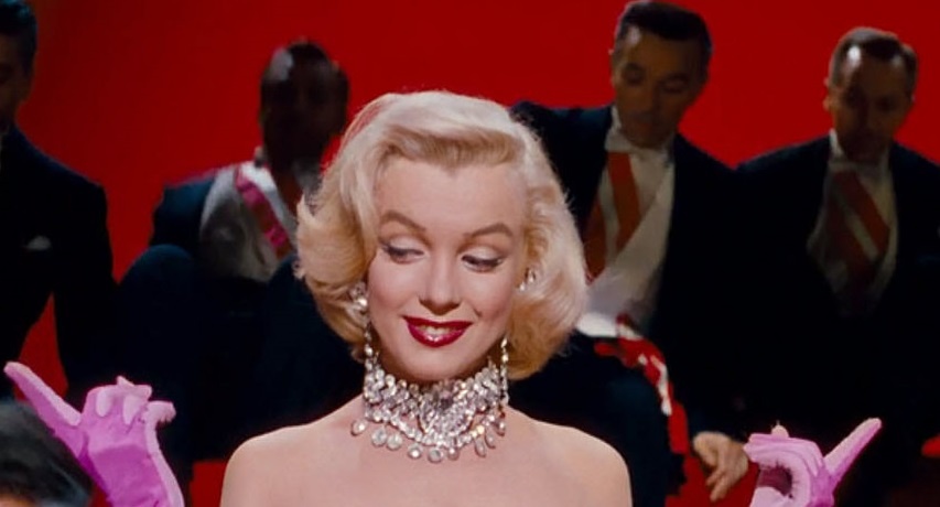 مجوهرات الماس في فيلم Gentlemen Prefer Blondes